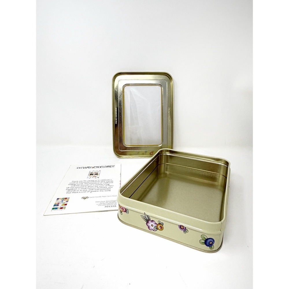 Mary Engelbreit Tin Lot Hinged Lid Photo Frame Lid Decorative Storage Boxes - Picture 5 of 10